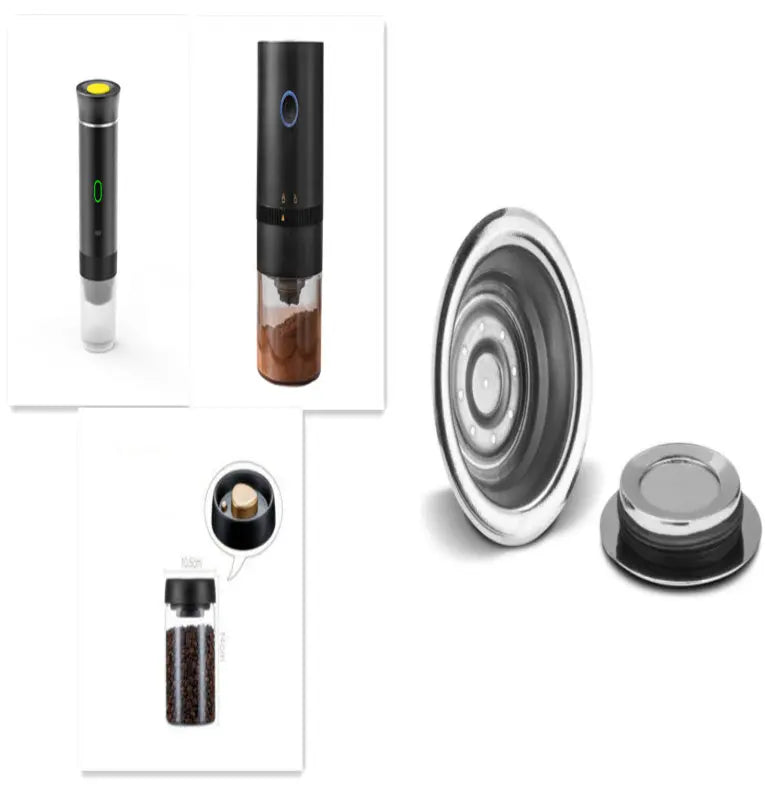 Electric Grinder Coffee Travel Handy 3 In1 Espresso Portable Coffee Espresso Maker Machine Cafe Portable Capsule Coffee Machine Kitchen Gadgets Gadget Sphere