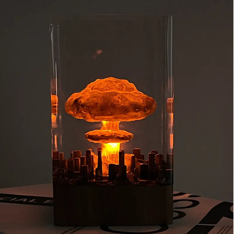 Small Night Lamp Decoration Atomic Bomb Explosion Mushroom Resin Crafts Gadget Sphere