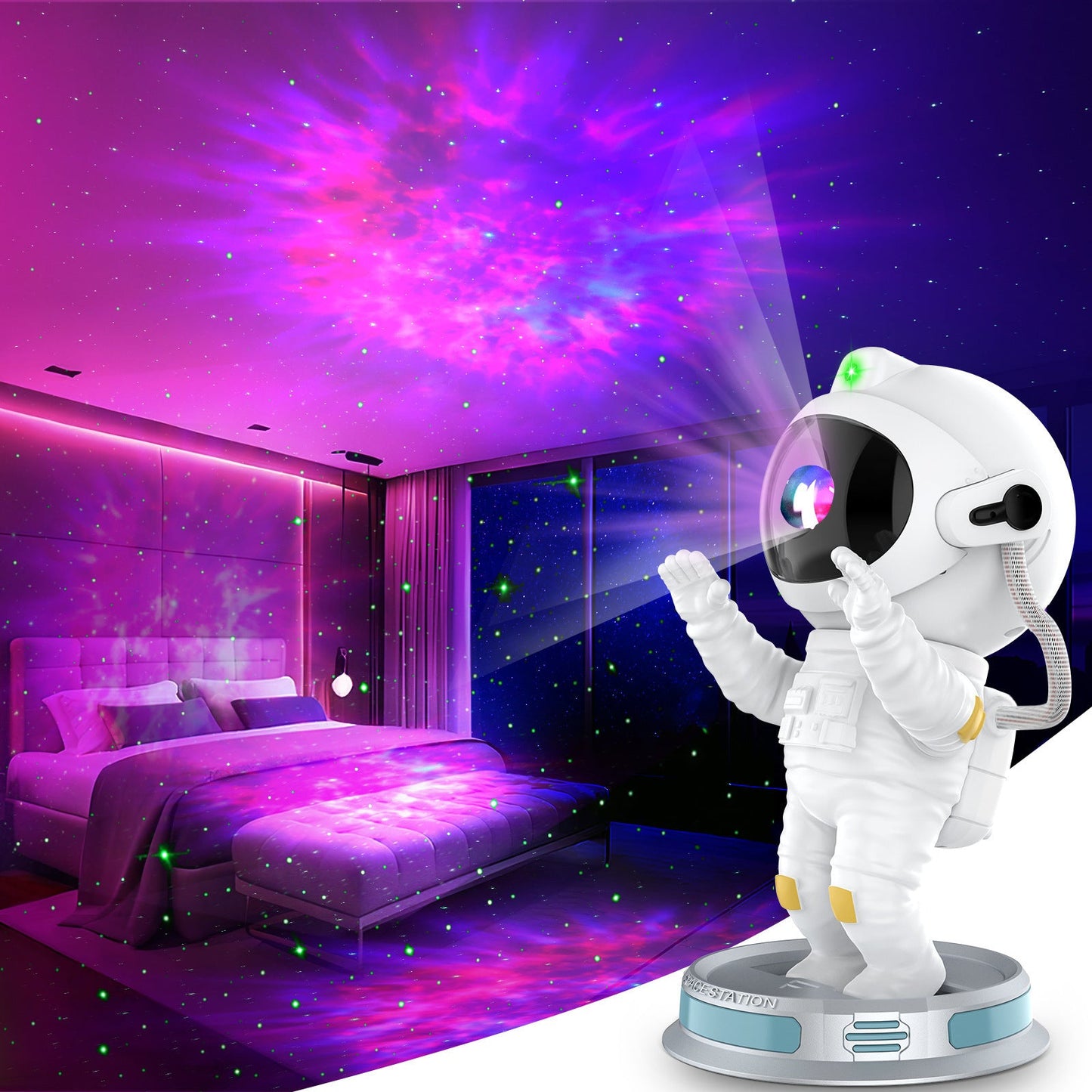 Exit Astronaut Starlight Projection Lamp Northern Lights Projector Small Night Bedroom Starry Gadget Sphere