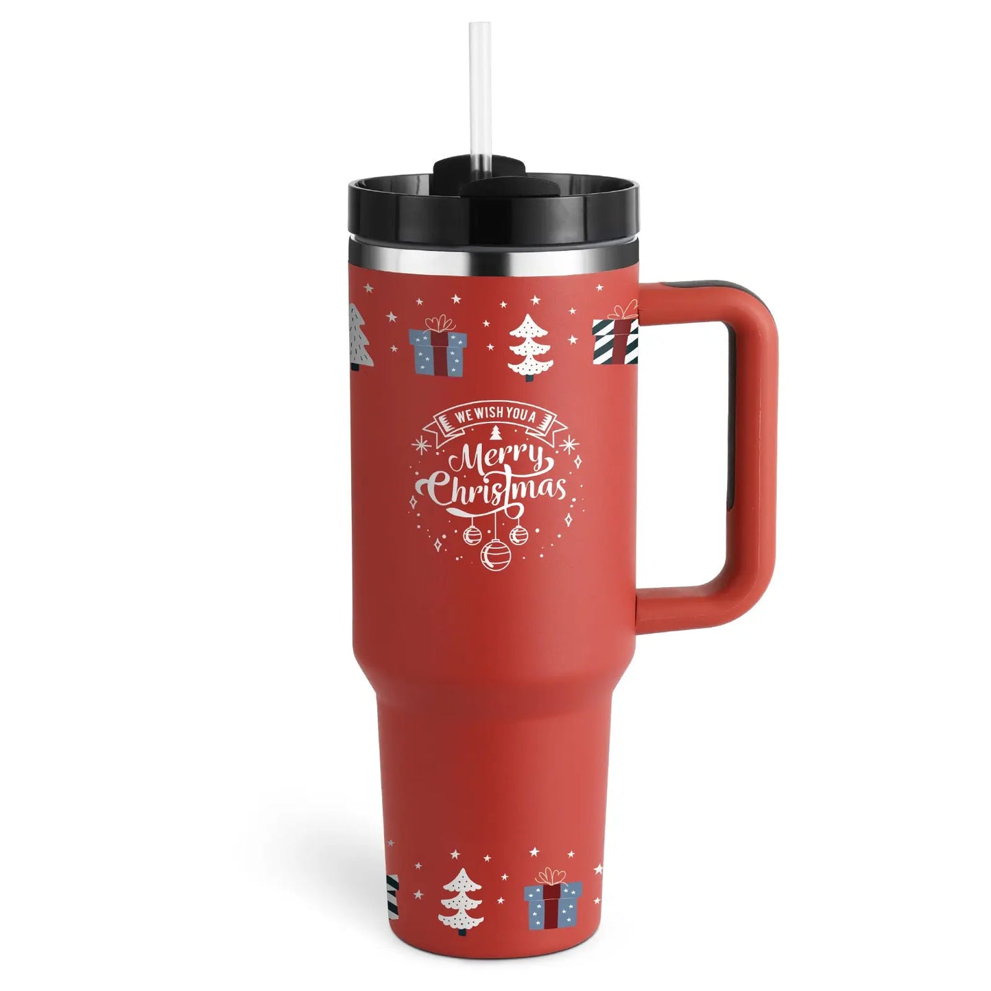 40 Oz Tumbler With Handle Straw Insulated, Stainless Steel Spill Proof Vacuum Coffee Cup Tumbler With Lid Tapered Mug Gifts For Valentine Lover Suitable For Car Gym Office Travel Gadget Sphere