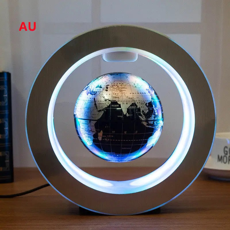 Round LED World Map Floating Globe Magnetic Levitation Light Anti Gravity Magic Gadget Sphere