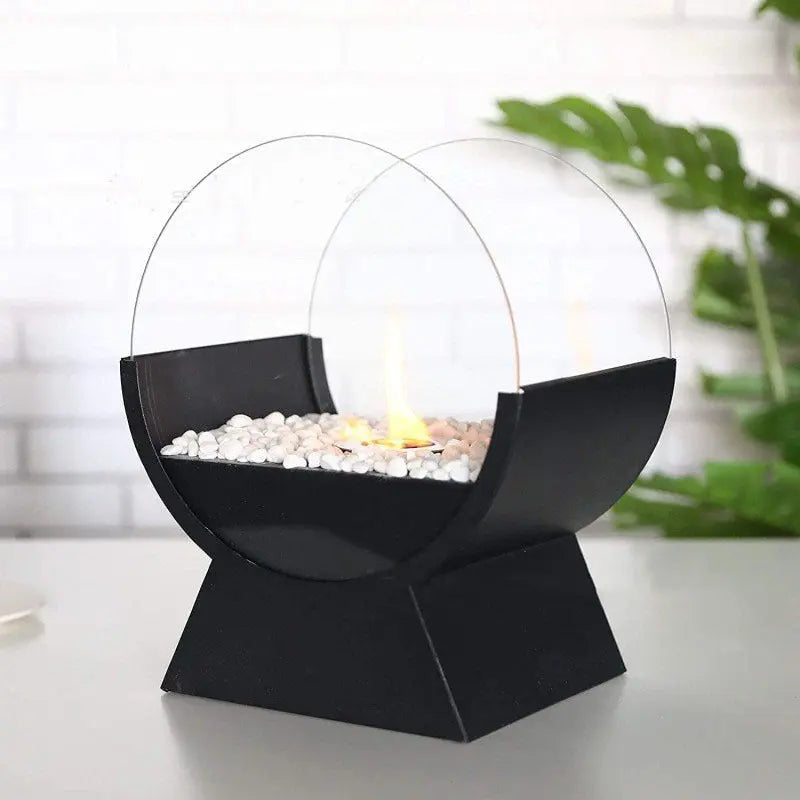 Alcohol Fireplace Arch Portable Stove Desktop Decoration Fireplace Gadget Sphere