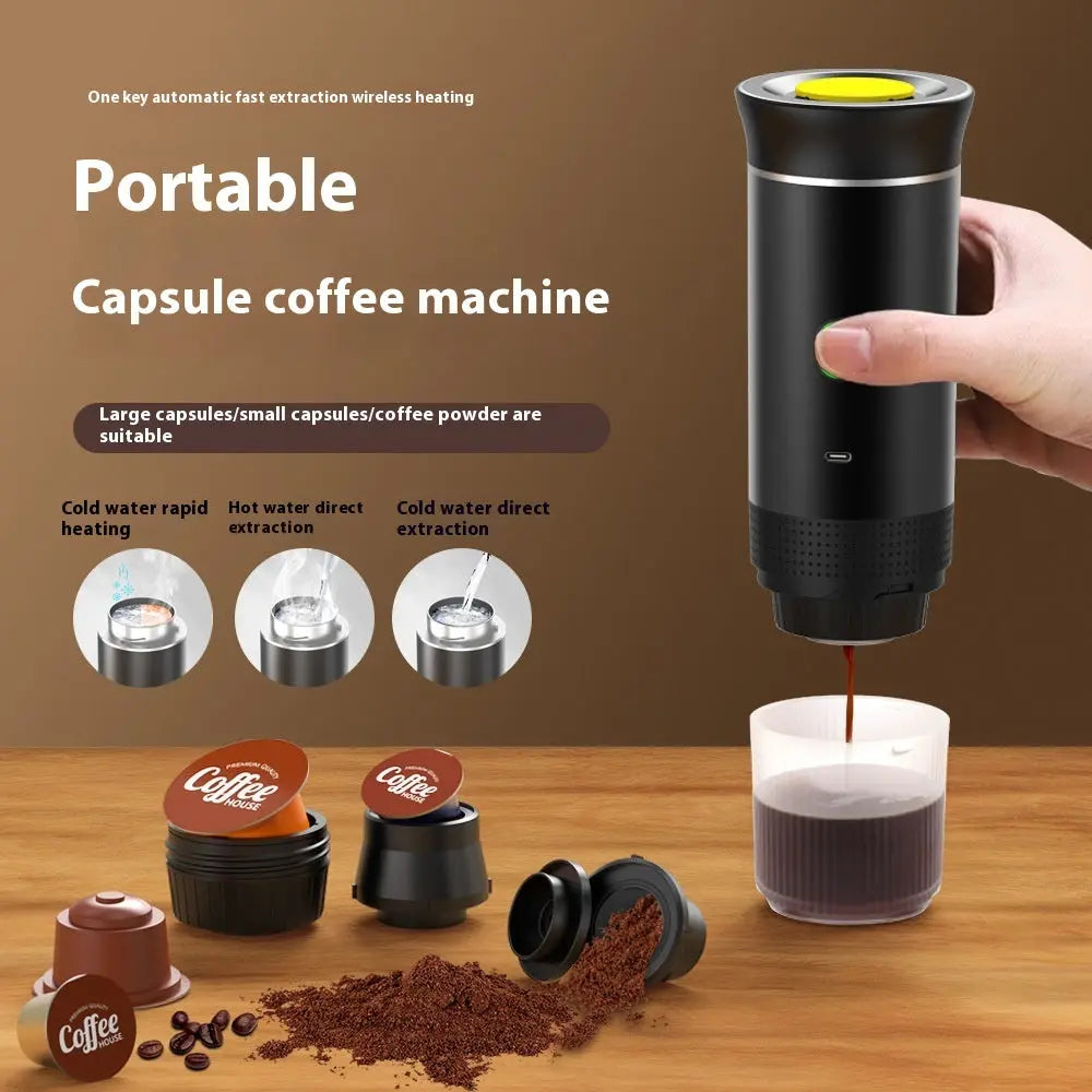 Electric Grinder Coffee Travel Handy 3 In1 Espresso Portable Coffee Espresso Maker Machine Cafe Portable Capsule Coffee Machine Kitchen Gadgets Gadget Sphere