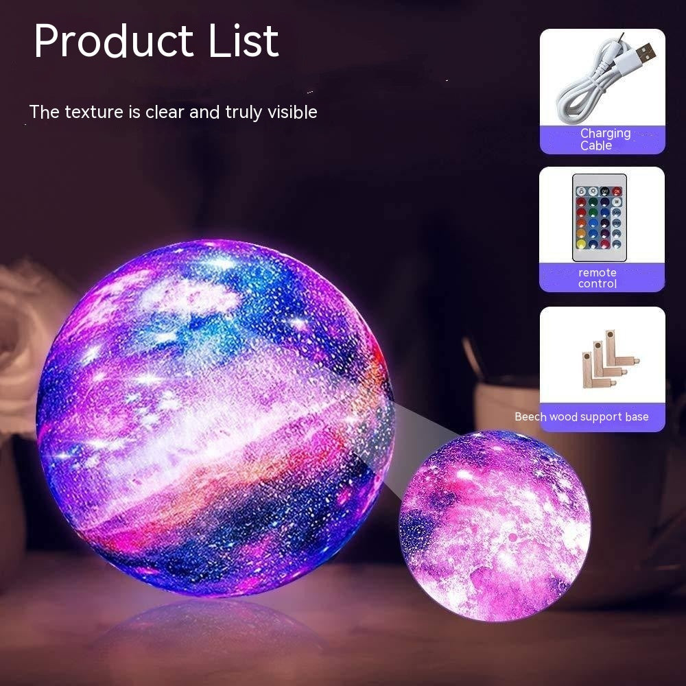 3D Printing Moon Light Galaxy Light Gadget Sphere
