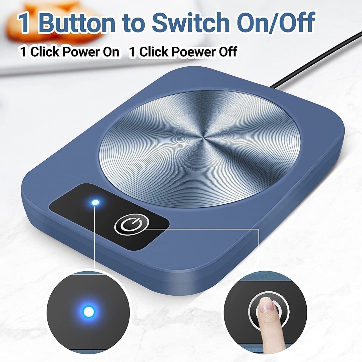 Electric Tea Water Heating Pad Constant Temperature Coffee Mug Heating Coaster Lightweight Water Pad Heater Safe For Home Office Gadget Sphere