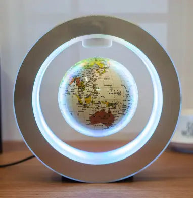 Round LED World Map Floating Globe Magnetic Levitation Light Anti Gravity Magic Gadget Sphere