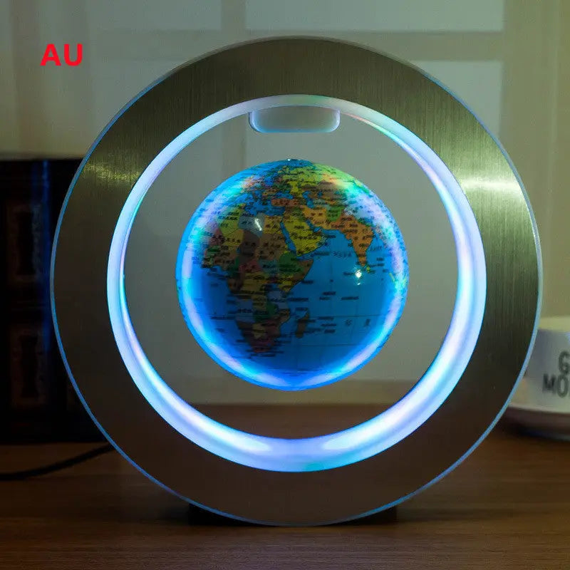 Round LED World Map Floating Globe Magnetic Levitation Light Anti Gravity Magic Gadget Sphere
