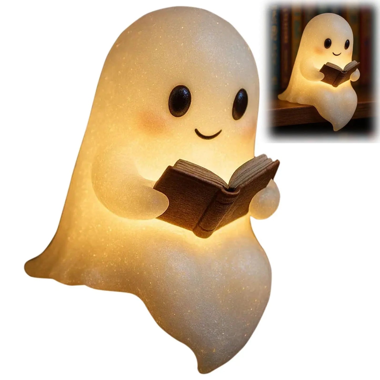 Cute LED Ghost Night Light Children's Nightlight Gift Bedside Sleep Lamp Halloween Decorations Lovely Ghost Lamp Warm Light Gadget Sphere