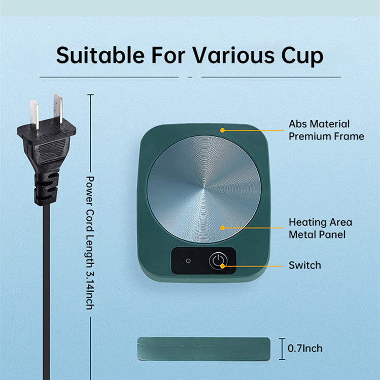 Electric Tea Water Heating Pad Constant Temperature Coffee Mug Heating Coaster Lightweight Water Pad Heater Safe For Home Office Gadget Sphere