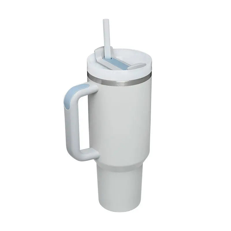 40 Oz Tumbler With Handle Straw Insulated, Stainless Steel Spill Proof Vacuum Coffee Cup Tumbler With Lid Tapered Mug Gifts For Valentine Lover Suitable For Car Gym Office Travel Gadget Sphere