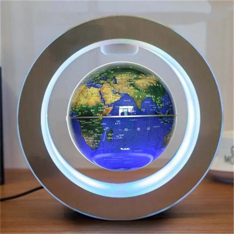Round LED World Map Floating Globe Magnetic Levitation Light Anti Gravity Magic Gadget Sphere