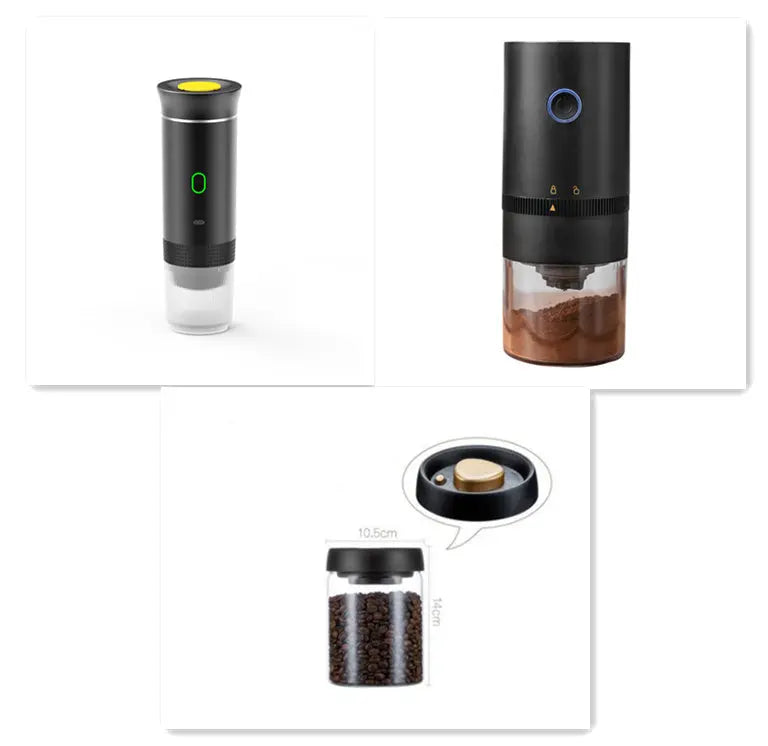 Electric Grinder Coffee Travel Handy 3 In1 Espresso Portable Coffee Espresso Maker Machine Cafe Portable Capsule Coffee Machine Kitchen Gadgets Gadget Sphere