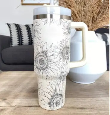 40 Oz Tumbler With Handle Straw Insulated, Stainless Steel Spill Proof Vacuum Coffee Cup Tumbler With Lid Tapered Mug Gifts For Valentine Lover Suitable For Car Gym Office Travel Gadget Sphere