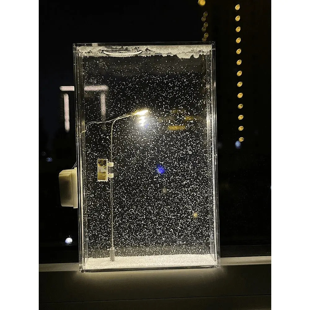 Snow Night Flow Hemp Small Night Lamp Snow Scene Street Lamp Homemade By Hand DIY Material Package Gadget Sphere
