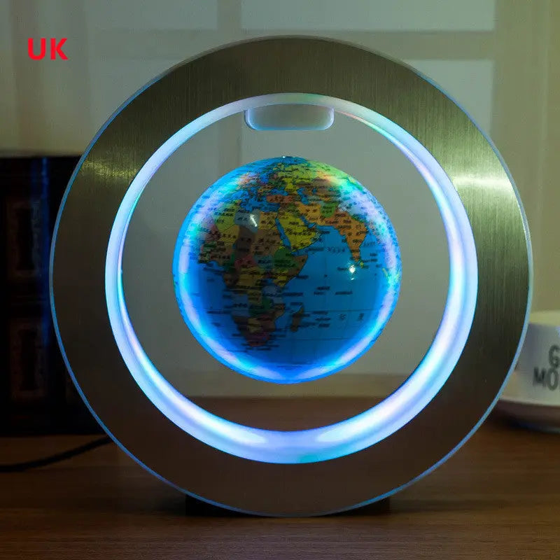 Round LED World Map Floating Globe Magnetic Levitation Light Anti Gravity Magic Gadget Sphere