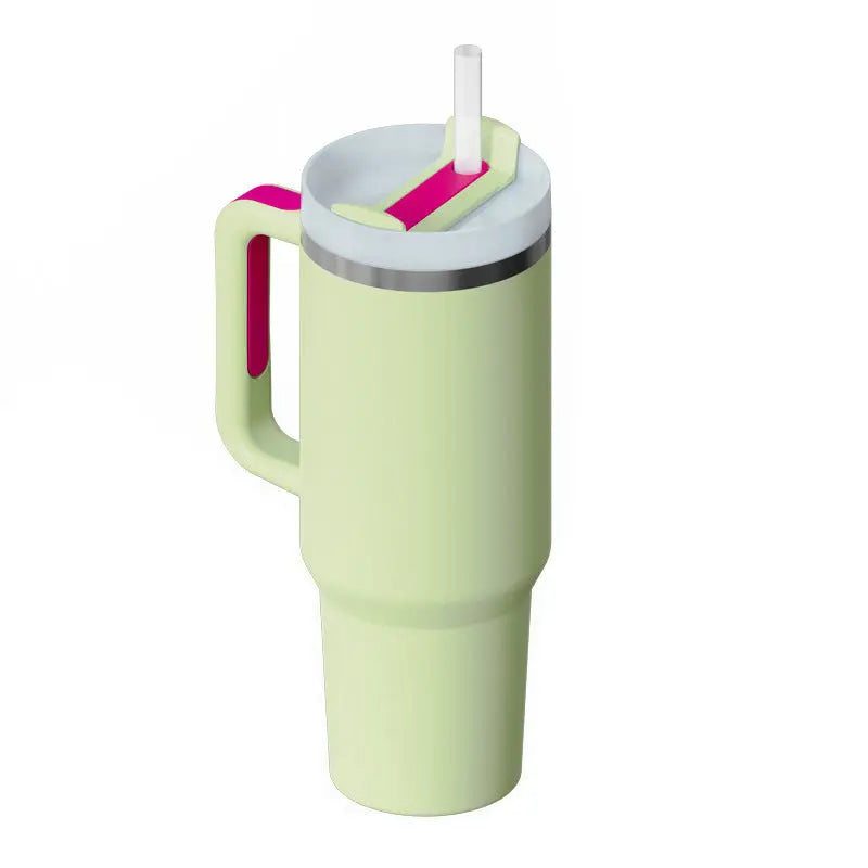 40 Oz Tumbler With Handle Straw Insulated, Stainless Steel Spill Proof Vacuum Coffee Cup Tumbler With Lid Tapered Mug Gifts For Valentine Lover Suitable For Car Gym Office Travel Gadget Sphere