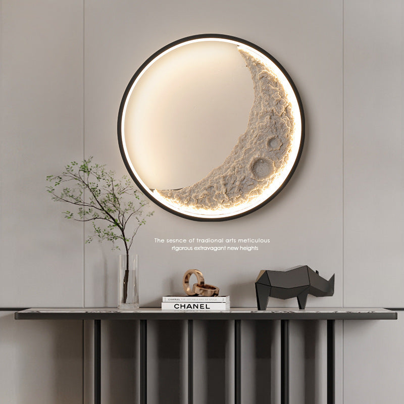 Living Room Bedroom Moon Wall Lamp Background Wall Decorative Lamp Gadget Sphere