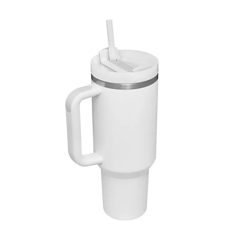 40 Oz Tumbler With Handle Straw Insulated, Stainless Steel Spill Proof Vacuum Coffee Cup Tumbler With Lid Tapered Mug Gifts For Valentine Lover Suitable For Car Gym Office Travel Gadget Sphere
