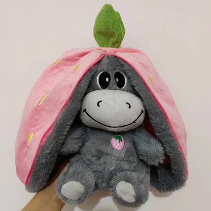 Cute Strawberry Avocado Donkey Baby Sleeping Music Early Education Doll Gadget Sphere