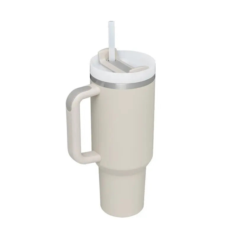 40 Oz Tumbler With Handle Straw Insulated, Stainless Steel Spill Proof Vacuum Coffee Cup Tumbler With Lid Tapered Mug Gifts For Valentine Lover Suitable For Car Gym Office Travel Gadget Sphere