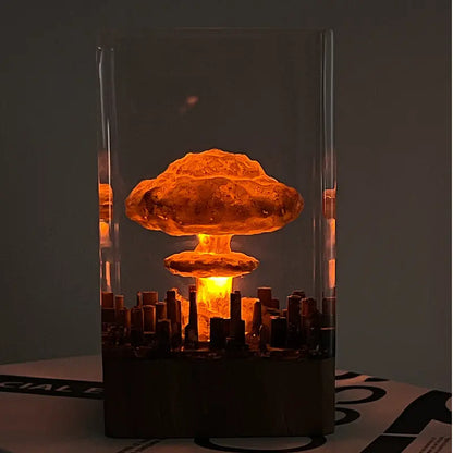 Small Night Lamp Decoration Atomic Bomb Explosion Mushroom Resin Crafts Gadget Sphere