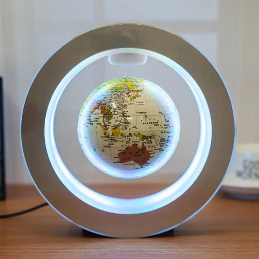Round LED World Map Floating Globe Magnetic Levitation Light Anti Gravity Magic Gadget Sphere