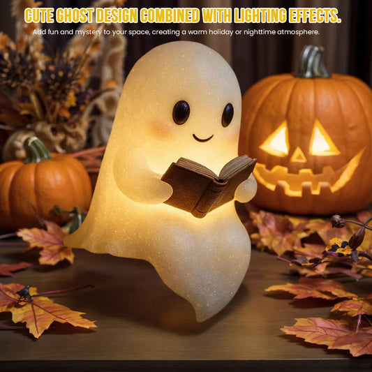 Cute LED Ghost Night Light Children's Nightlight Gift Bedside Sleep Lamp Halloween Decorations Lovely Ghost Lamp Warm Light Gadget Sphere