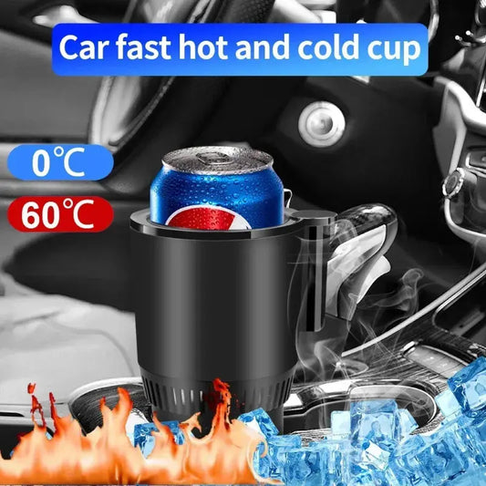 2 In1 Car Heating Cooling Cup 12V Smart Car Cup Holder Digital Temperature Display Drink Cup Warmer Cooler Mini Car Refrigerator Gadget Sphere