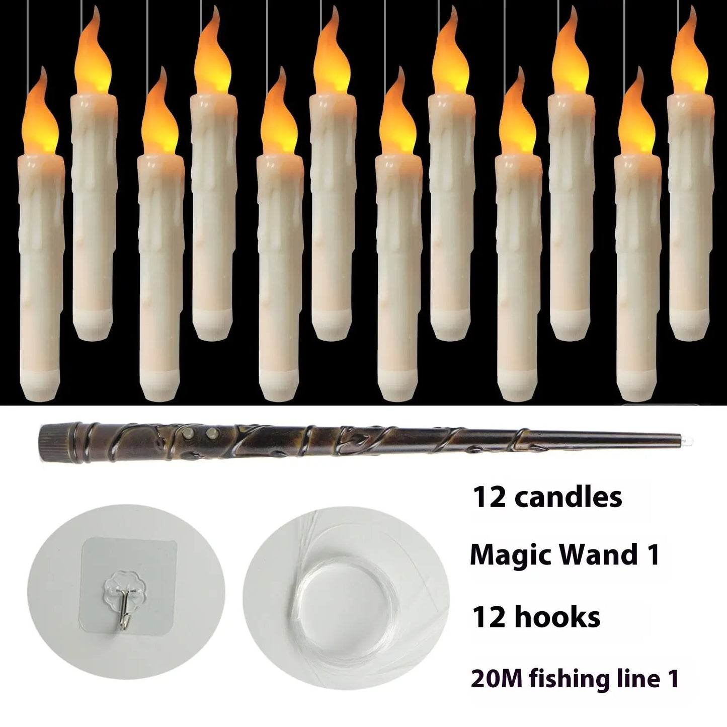 Hairtail Line Hook Magic Wand Remote Control Candle Halloween Party Decoration Gadget Sphere