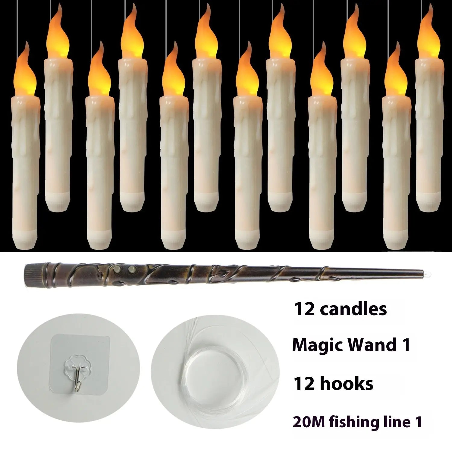 Hairtail Line Hook Magic Wand Remote Control Candle Halloween Party Decoration Gadget Sphere