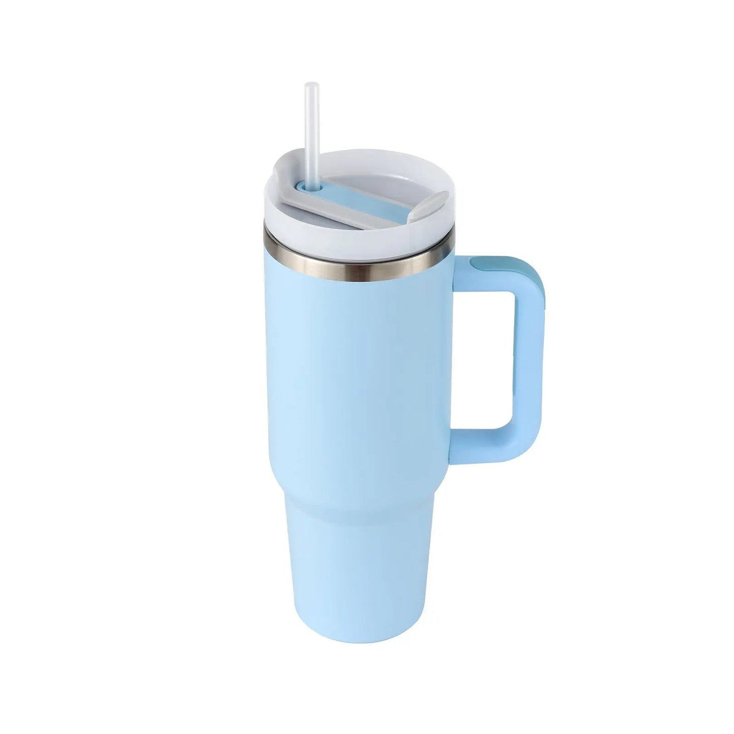 40 Oz Tumbler With Handle Straw Insulated, Stainless Steel Spill Proof Vacuum Coffee Cup Tumbler With Lid Tapered Mug Gifts For Valentine Lover Suitable For Car Gym Office Travel Gadget Sphere