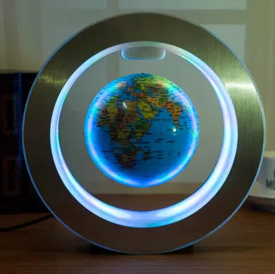 Round LED World Map Floating Globe Magnetic Levitation Light Anti Gravity Magic Gadget Sphere