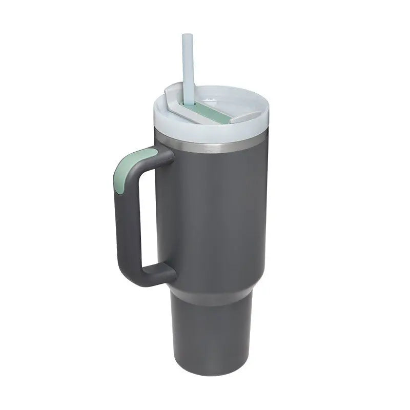 40 Oz Tumbler With Handle Straw Insulated, Stainless Steel Spill Proof Vacuum Coffee Cup Tumbler With Lid Tapered Mug Gifts For Valentine Lover Suitable For Car Gym Office Travel Gadget Sphere