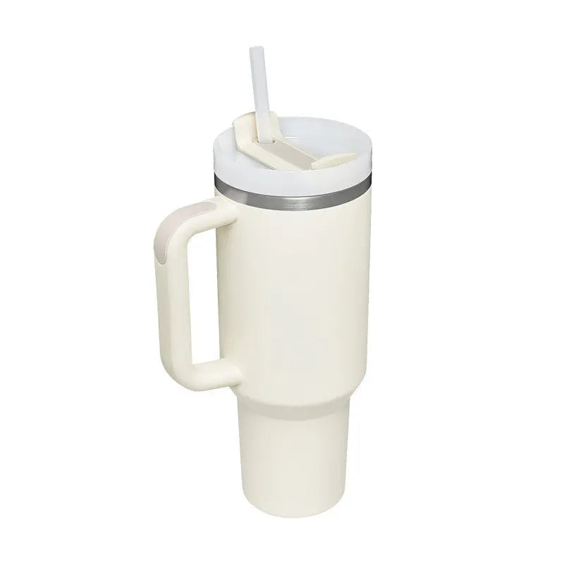 40 Oz Tumbler With Handle Straw Insulated, Stainless Steel Spill Proof Vacuum Coffee Cup Tumbler With Lid Tapered Mug Gifts For Valentine Lover Suitable For Car Gym Office Travel Gadget Sphere