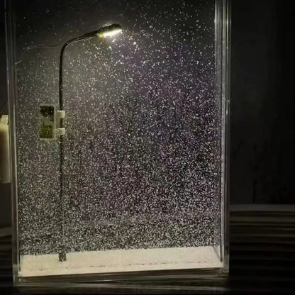 Snow Night Flow Hemp Small Night Lamp Snow Scene Street Lamp Homemade By Hand DIY Material Package Gadget Sphere