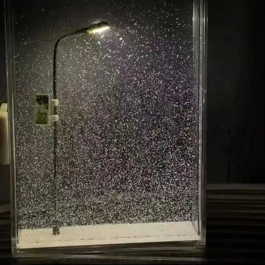 Snow Night Flow Hemp Small Night Lamp Snow Scene Street Lamp Homemade By Hand DIY Material Package Gadget Sphere