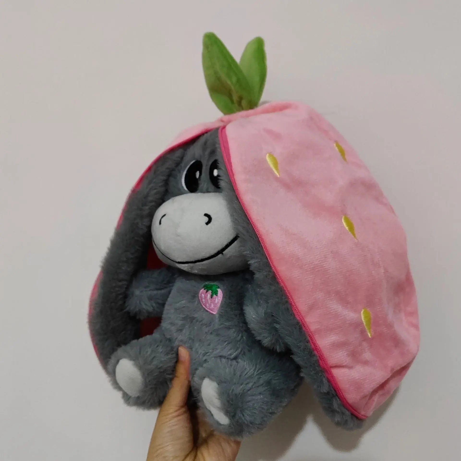 Cute Strawberry Avocado Donkey Baby Sleeping Music Early Education Doll Gadget Sphere