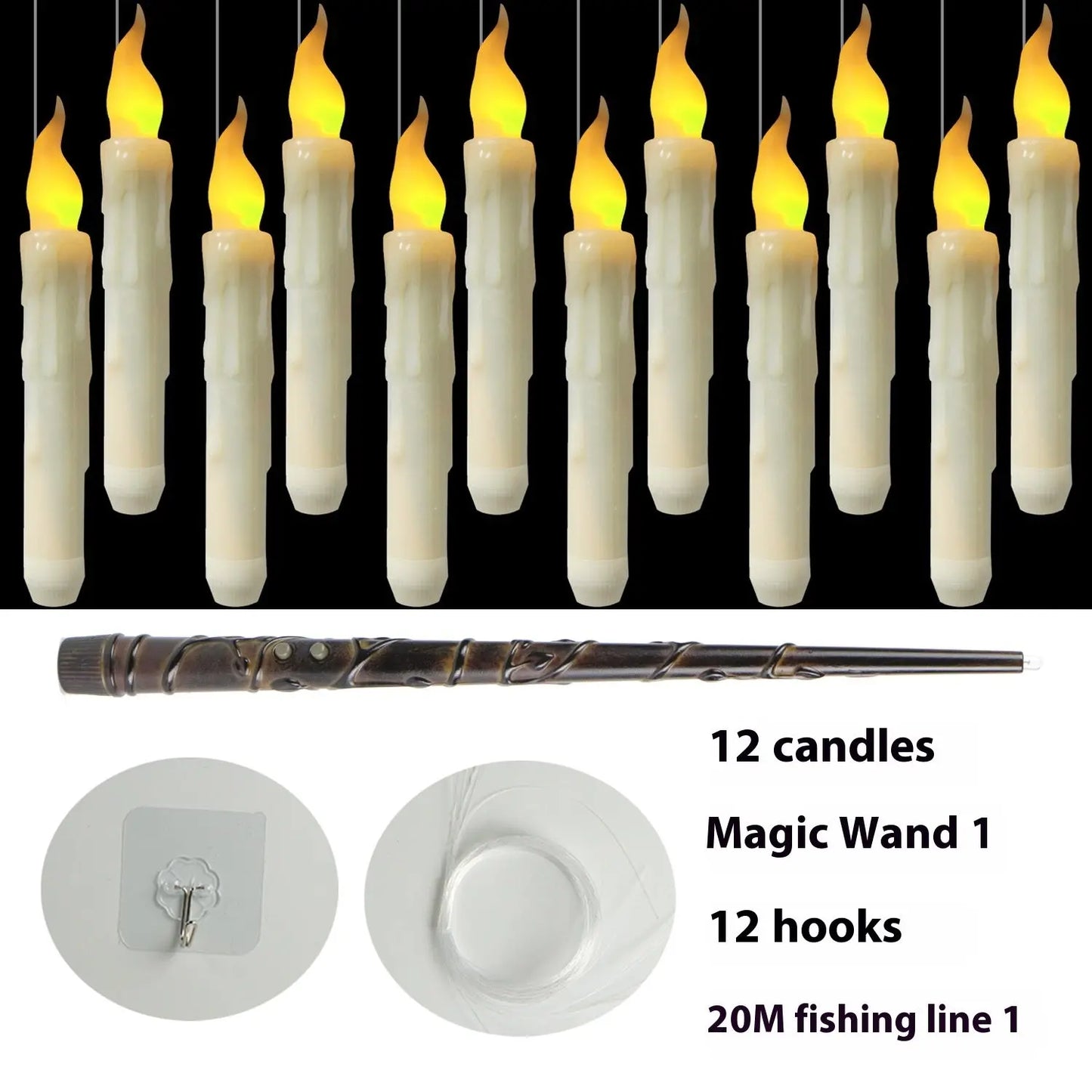 Hairtail Line Hook Magic Wand Remote Control Candle Halloween Party Decoration Gadget Sphere