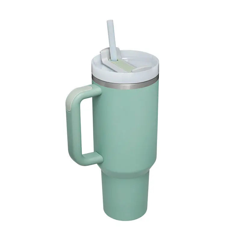40 Oz Tumbler With Handle Straw Insulated, Stainless Steel Spill Proof Vacuum Coffee Cup Tumbler With Lid Tapered Mug Gifts For Valentine Lover Suitable For Car Gym Office Travel Gadget Sphere