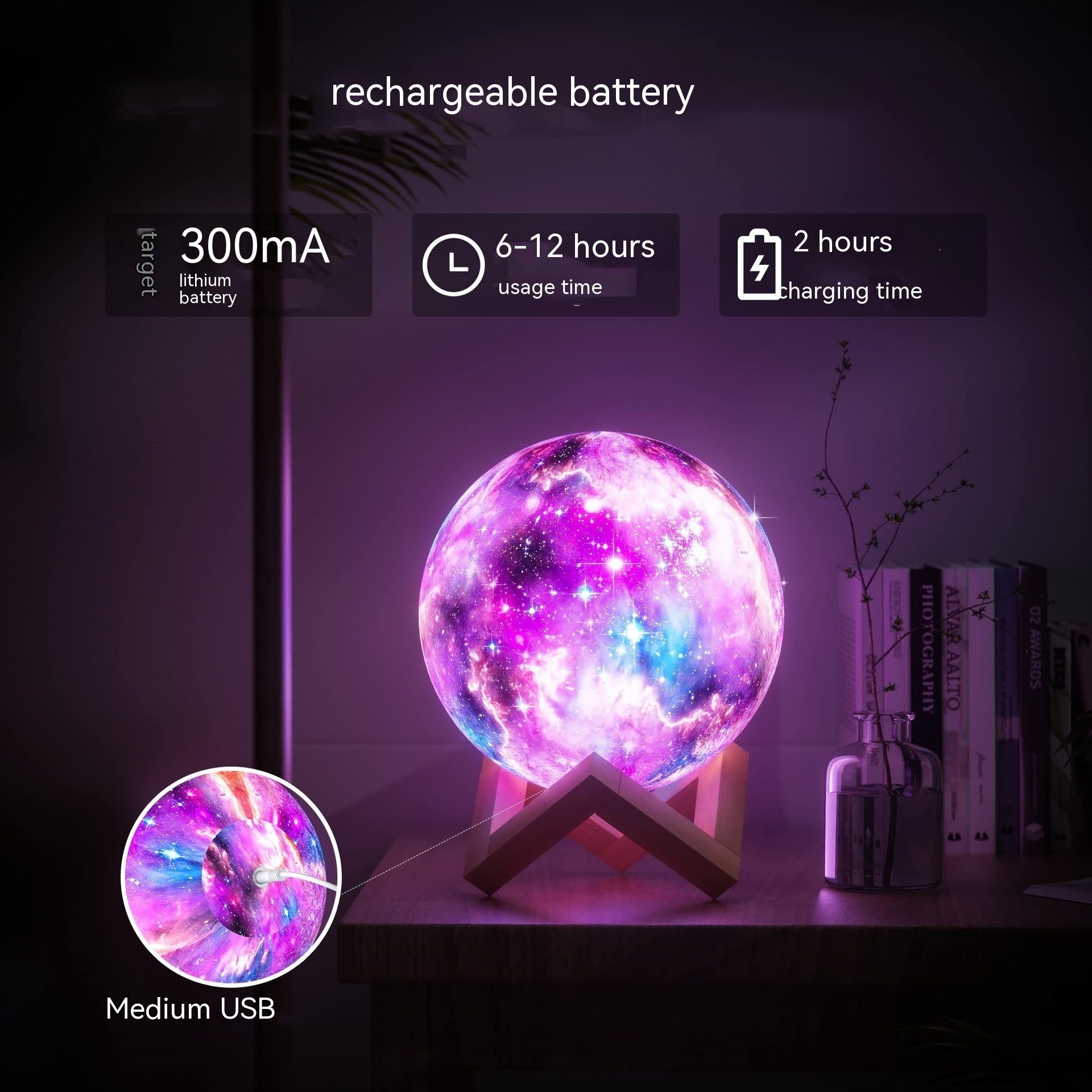 3D Printing Moon Light Galaxy Light Gadget Sphere