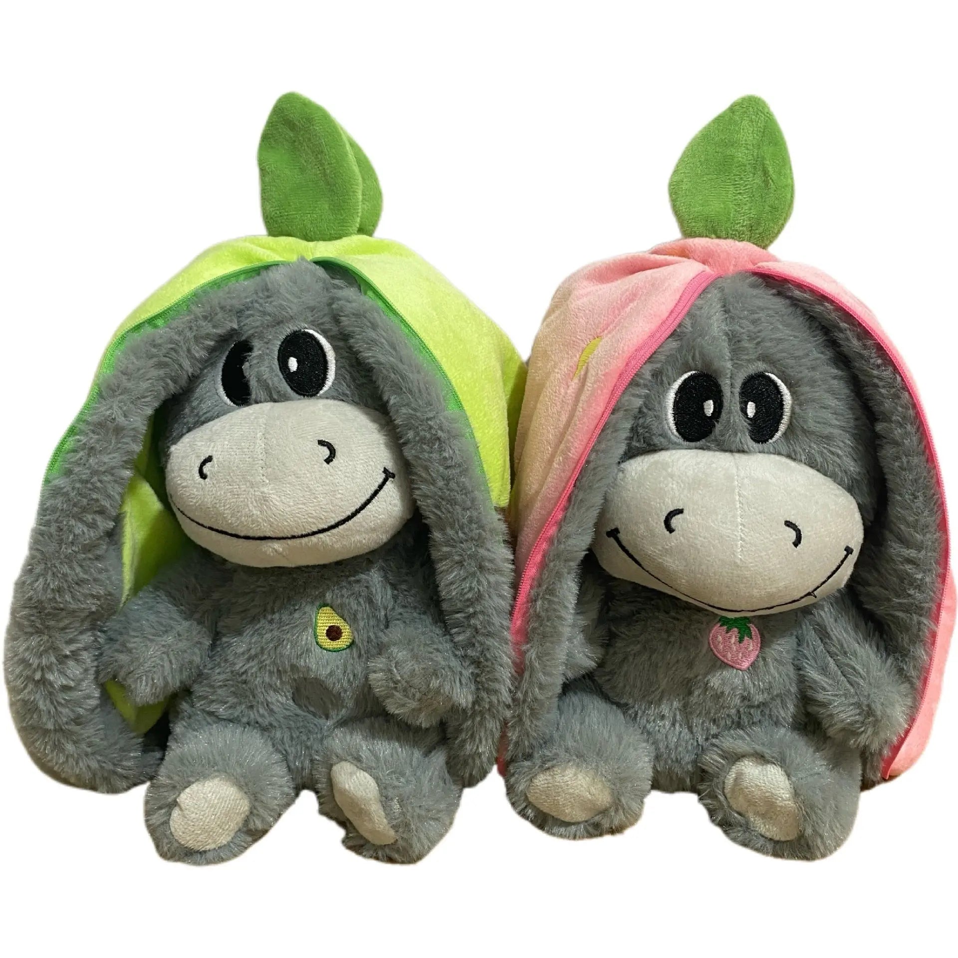Cute Strawberry Avocado Donkey Baby Sleeping Music Early Education Doll Gadget Sphere