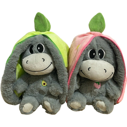 Cute Strawberry Avocado Donkey Baby Sleeping Music Early Education Doll Gadget Sphere
