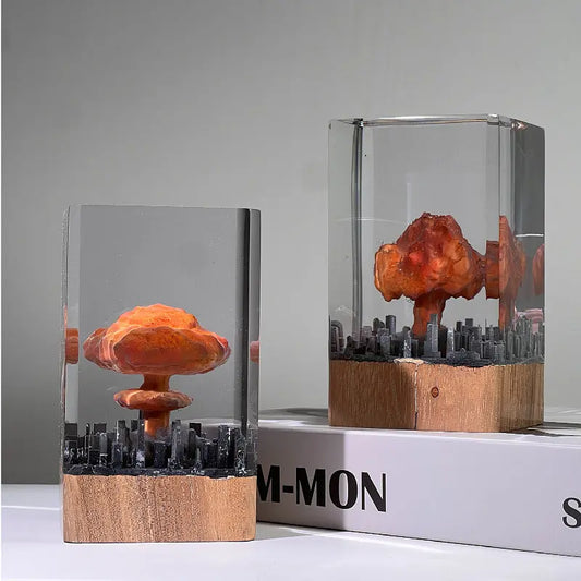 Small Night Lamp Decoration Atomic Bomb Explosion Mushroom Resin Crafts Gadget Sphere