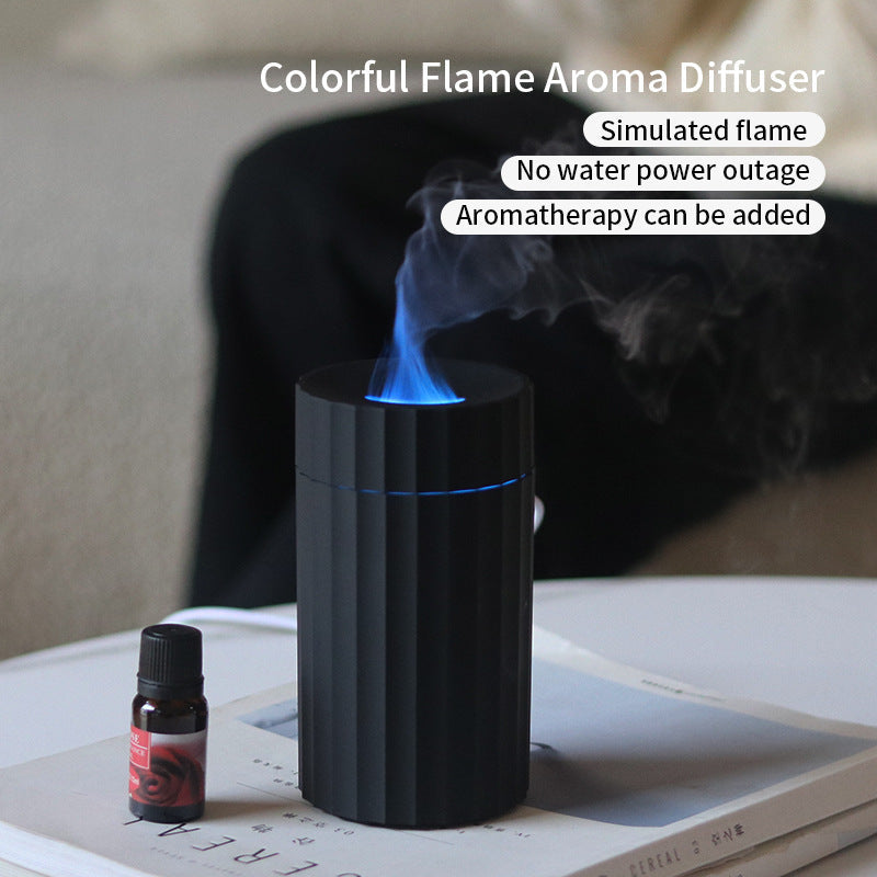 Car Diffuser Humidifier Auto Air Purifier Air Freshener With Flame LED Light For Car Aroma Aromatherapy Diffuser Gadget Sphere
