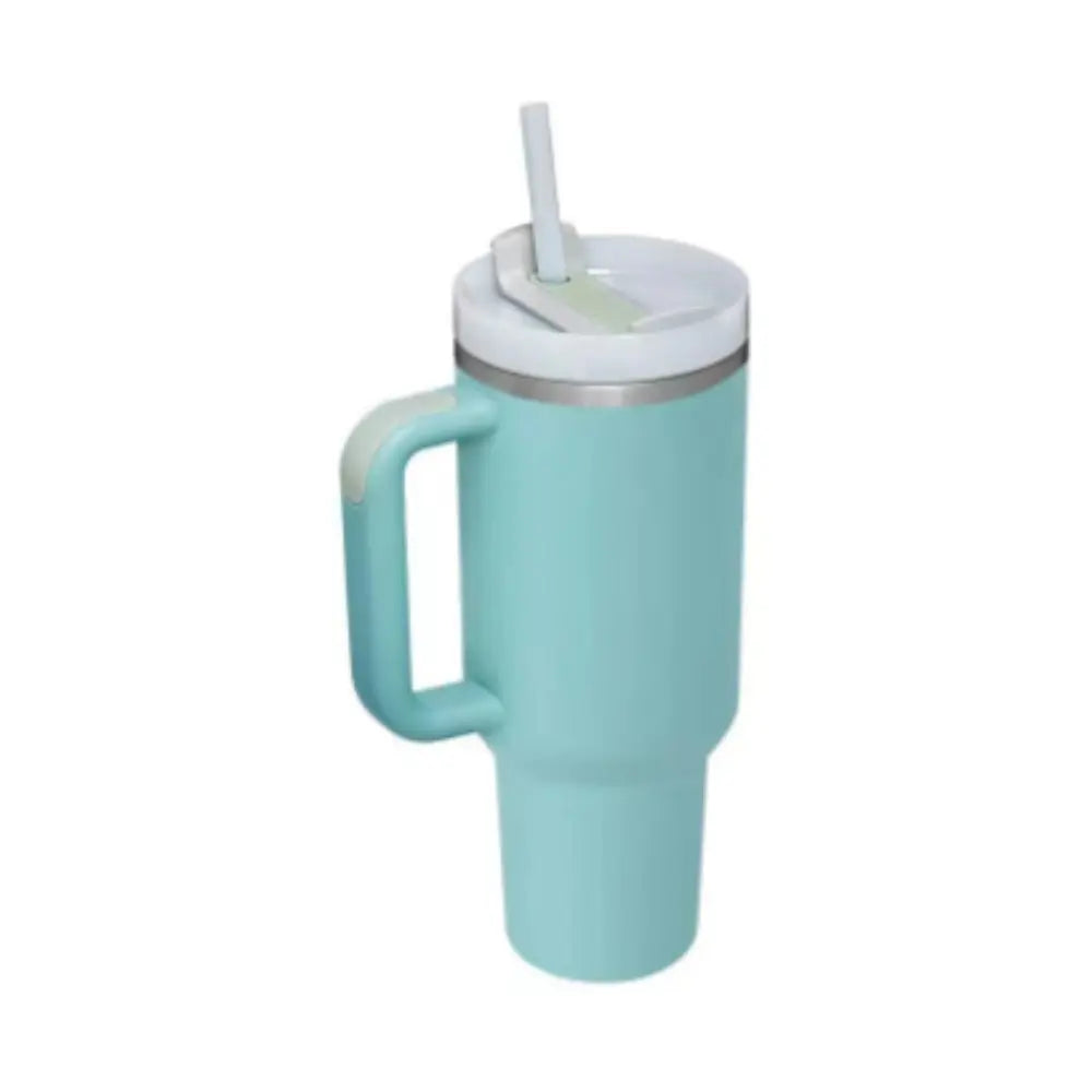 40 Oz Tumbler With Handle Straw Insulated, Stainless Steel Spill Proof Vacuum Coffee Cup Tumbler With Lid Tapered Mug Gifts For Valentine Lover Suitable For Car Gym Office Travel Gadget Sphere