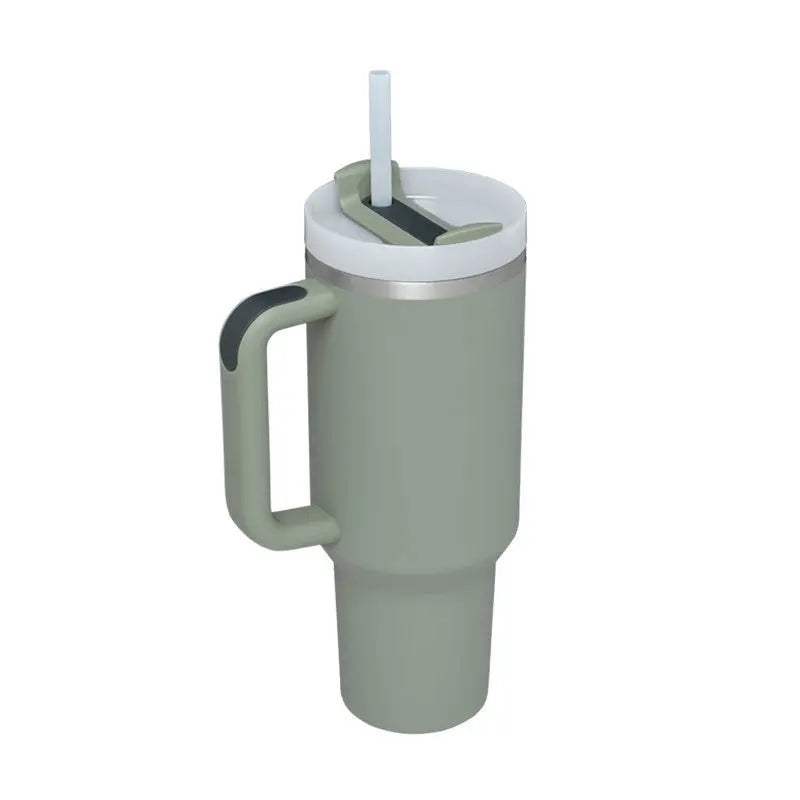 40 Oz Tumbler With Handle Straw Insulated, Stainless Steel Spill Proof Vacuum Coffee Cup Tumbler With Lid Tapered Mug Gifts For Valentine Lover Suitable For Car Gym Office Travel Gadget Sphere
