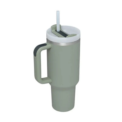 40 Oz Tumbler With Handle Straw Insulated, Stainless Steel Spill Proof Vacuum Coffee Cup Tumbler With Lid Tapered Mug Gifts For Valentine Lover Suitable For Car Gym Office Travel Gadget Sphere