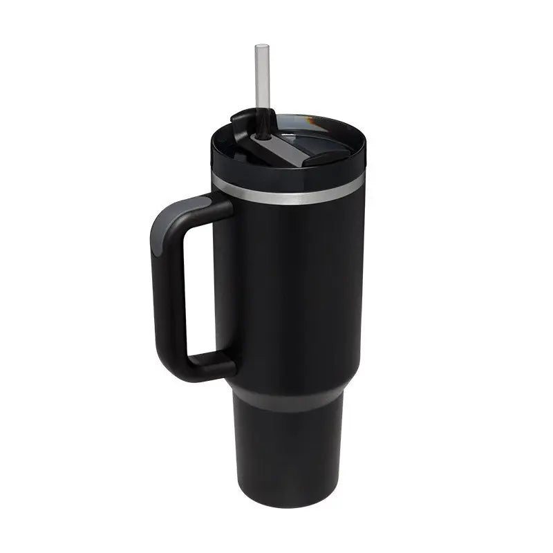 40 Oz Tumbler With Handle Straw Insulated, Stainless Steel Spill Proof Vacuum Coffee Cup Tumbler With Lid Tapered Mug Gifts For Valentine Lover Suitable For Car Gym Office Travel Gadget Sphere