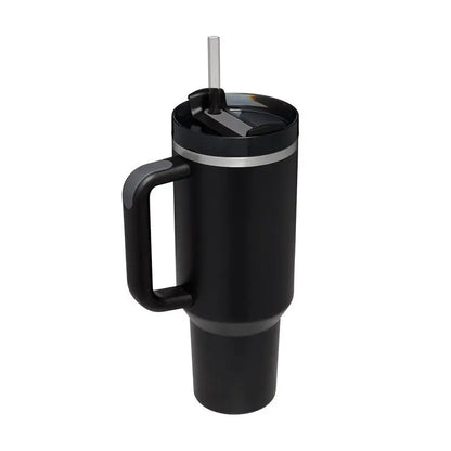 40 Oz Tumbler With Handle Straw Insulated, Stainless Steel Spill Proof Vacuum Coffee Cup Tumbler With Lid Tapered Mug Gifts For Valentine Lover Suitable For Car Gym Office Travel Gadget Sphere