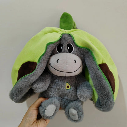 Cute Strawberry Avocado Donkey Baby Sleeping Music Early Education Doll Gadget Sphere